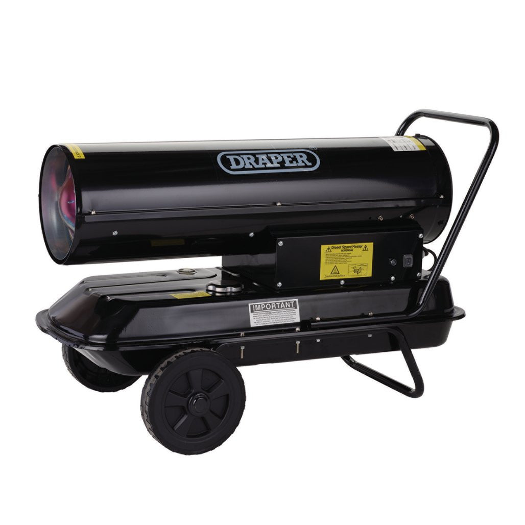 Draper Diesel & Kerosene Space Heater with Wheels, 68,250BTU/hr (04175) (Ex-Display)