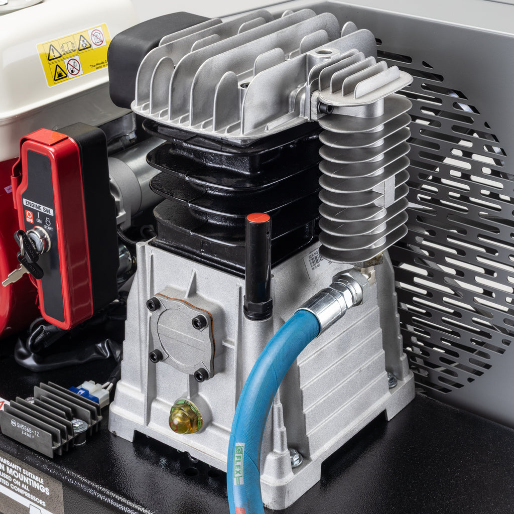 SIP AIRMATE ISHP5.5/150ES 150L Industrial Petrol Air Compressor, 5.5hp (04551)