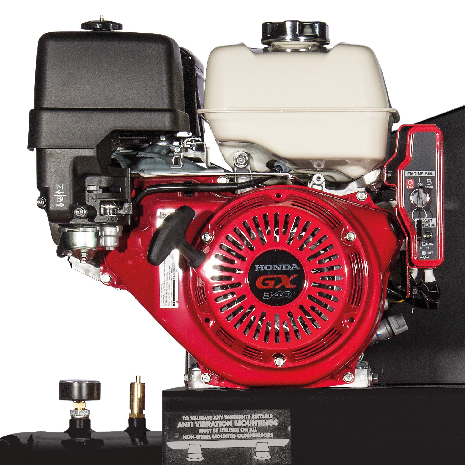 SIP AIRMATE ISHP11/200ES 200L Industrial Petrol Air Compressor, 11hp (04563)