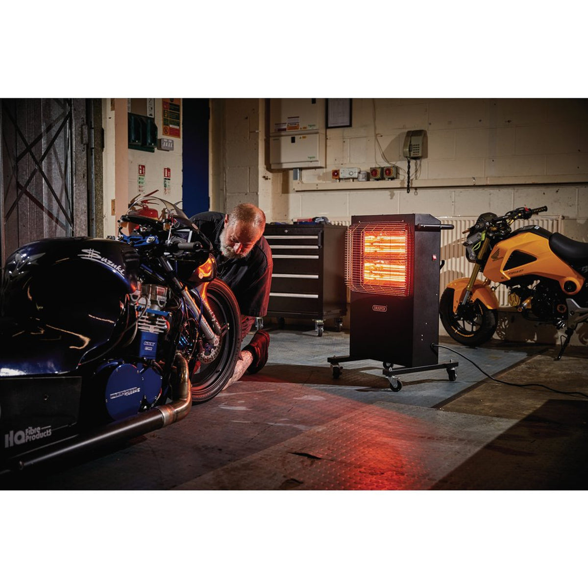 Draper Infrared Cabinet Heater, 1400/2800W (04745) (Ex-Display)