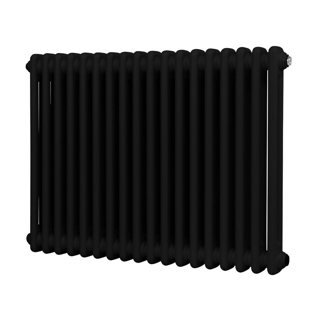Baridi Horizontal Traditional 2 Column Radiator 600 x 832mm – Black