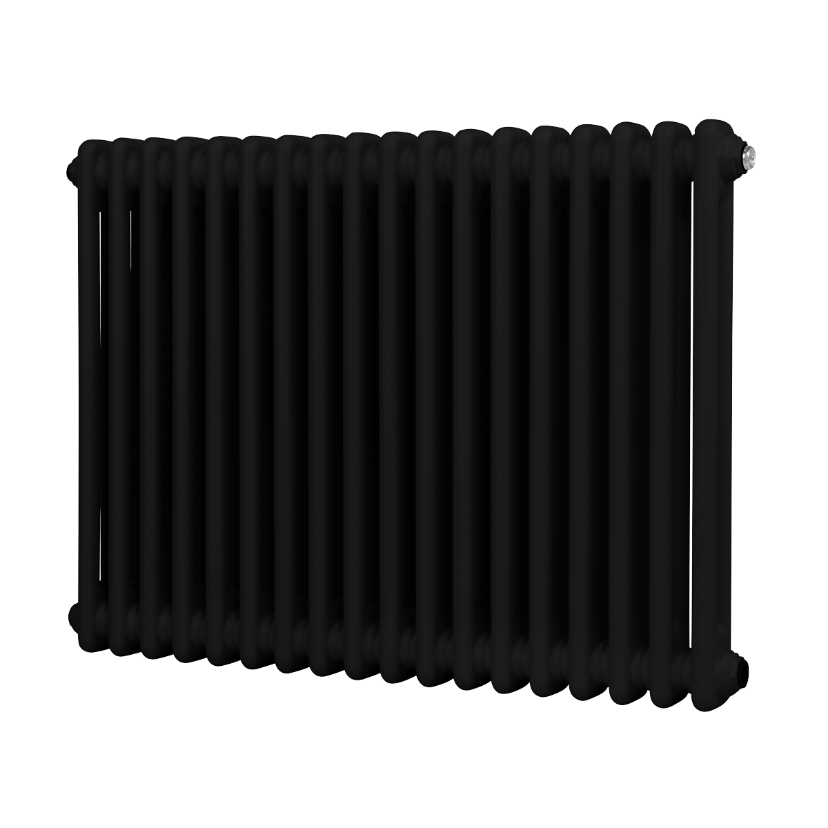 Baridi Horizontal Traditional 2 Column Radiator 600 x 832mm – Black