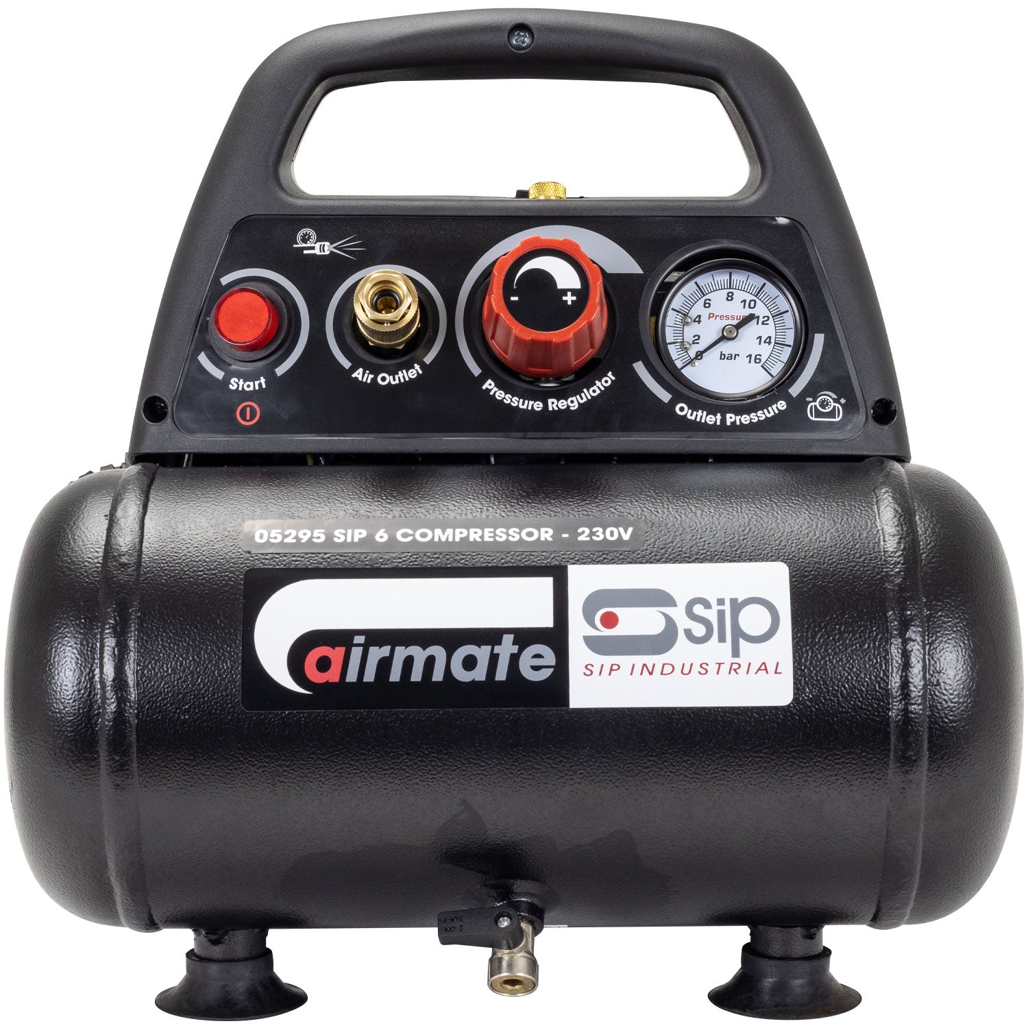 SIP AIRMATE 6 6L Direct Drive Air Compressor, 1.5hp (05295)