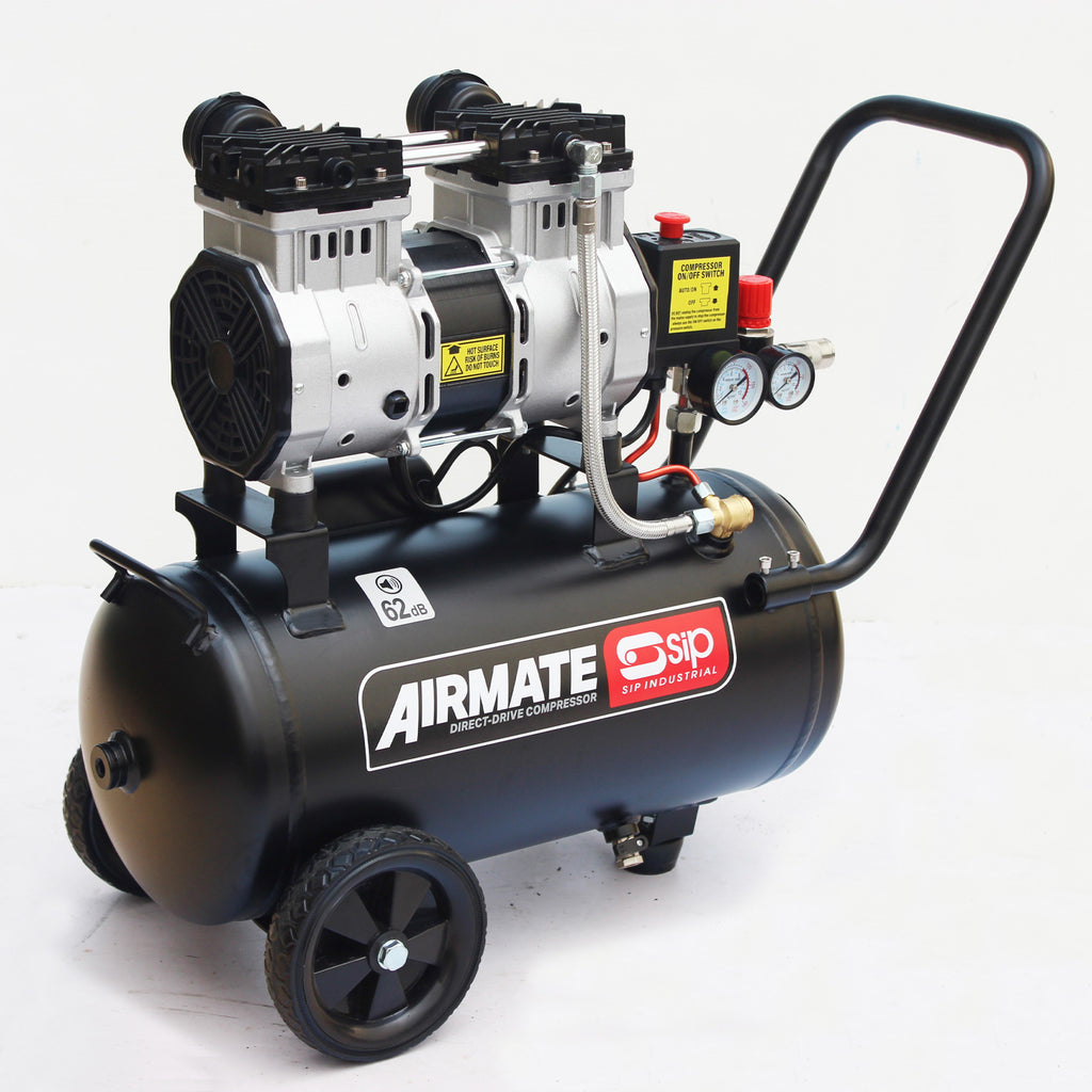 SIP AIRMATE DD 24L Low Noise Oil-Free Direct Drive Compressor, 2hp (05478)