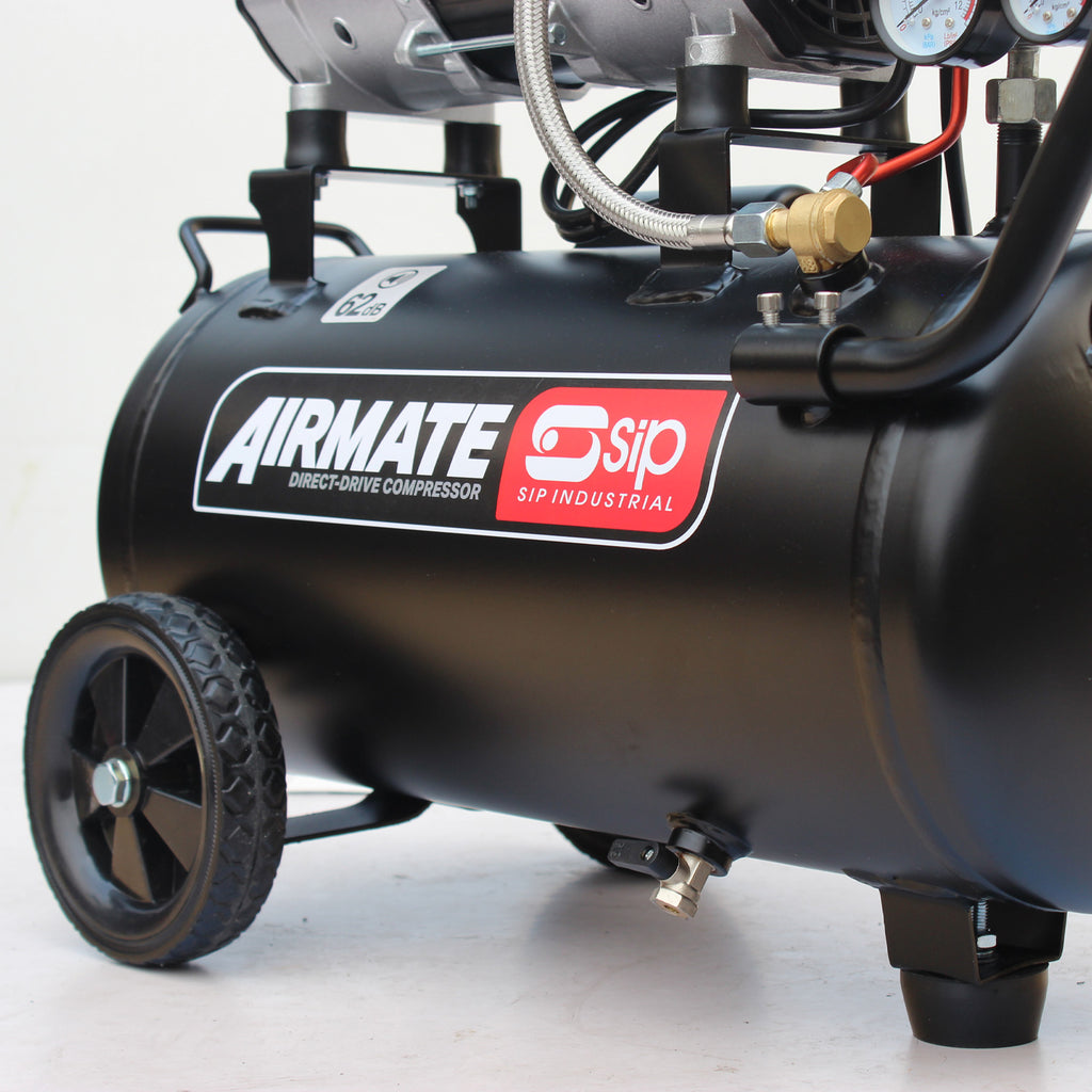 SIP AIRMATE DD 24L Low Noise Oil-Free Direct Drive Compressor, 2hp (05478)