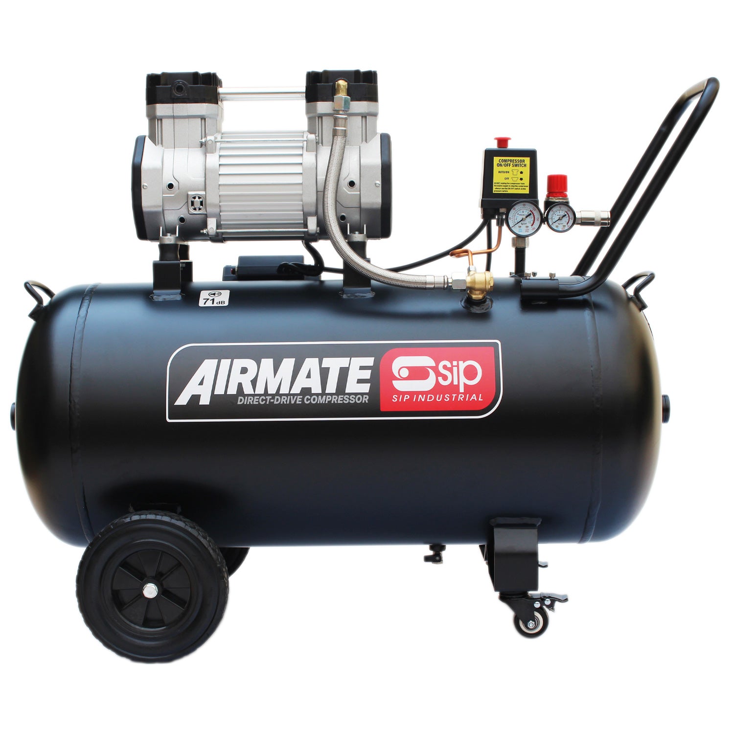 SIP AIRMATE DD 100L Low Noise Oil-Free Direct Drive Compressor, 3hp (05481)