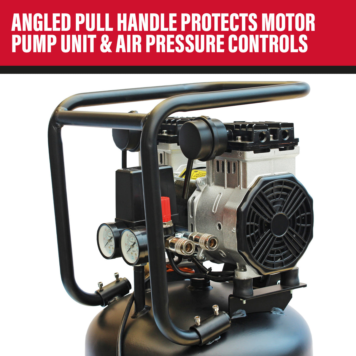 SIP AIRMATE DD 50L Low Noise Oil-Free Vertical Direct Drive Compressor, 2hp (05483)