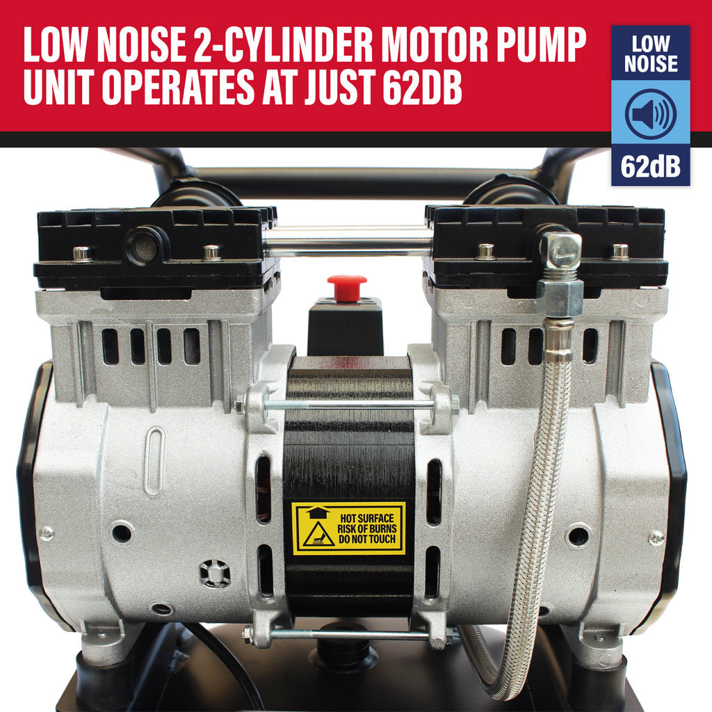 SIP AIRMATE DD 50L Low Noise Oil-Free Vertical Direct Drive Compressor, 2hp (05483)