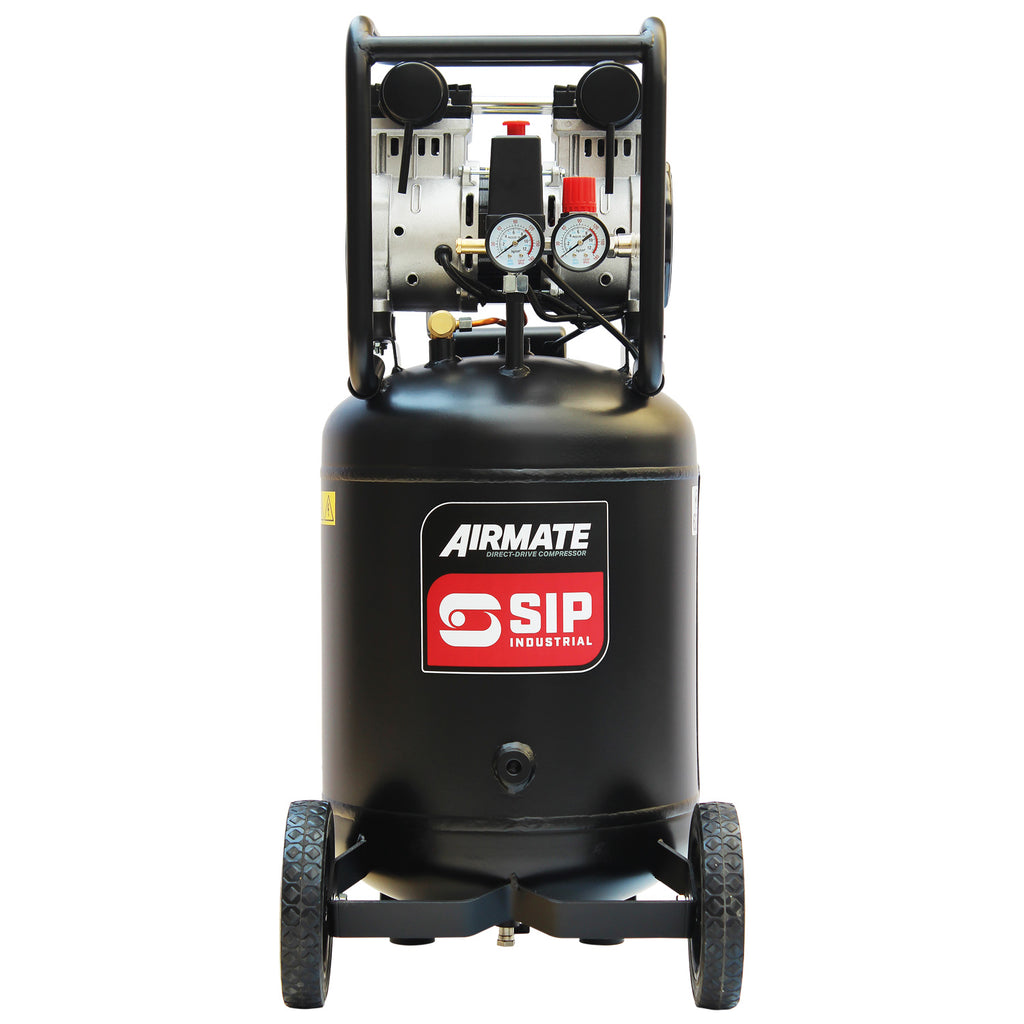 SIP AIRMATE DD 50L Low Noise Oil-Free Vertical Direct Drive Compressor, 2hp (05483)