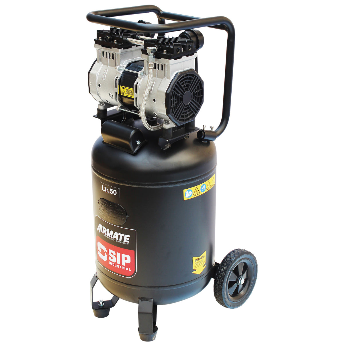 SIP AIRMATE DD 50L Low Noise Oil-Free Vertical Direct Drive Compressor, 2hp (05483)