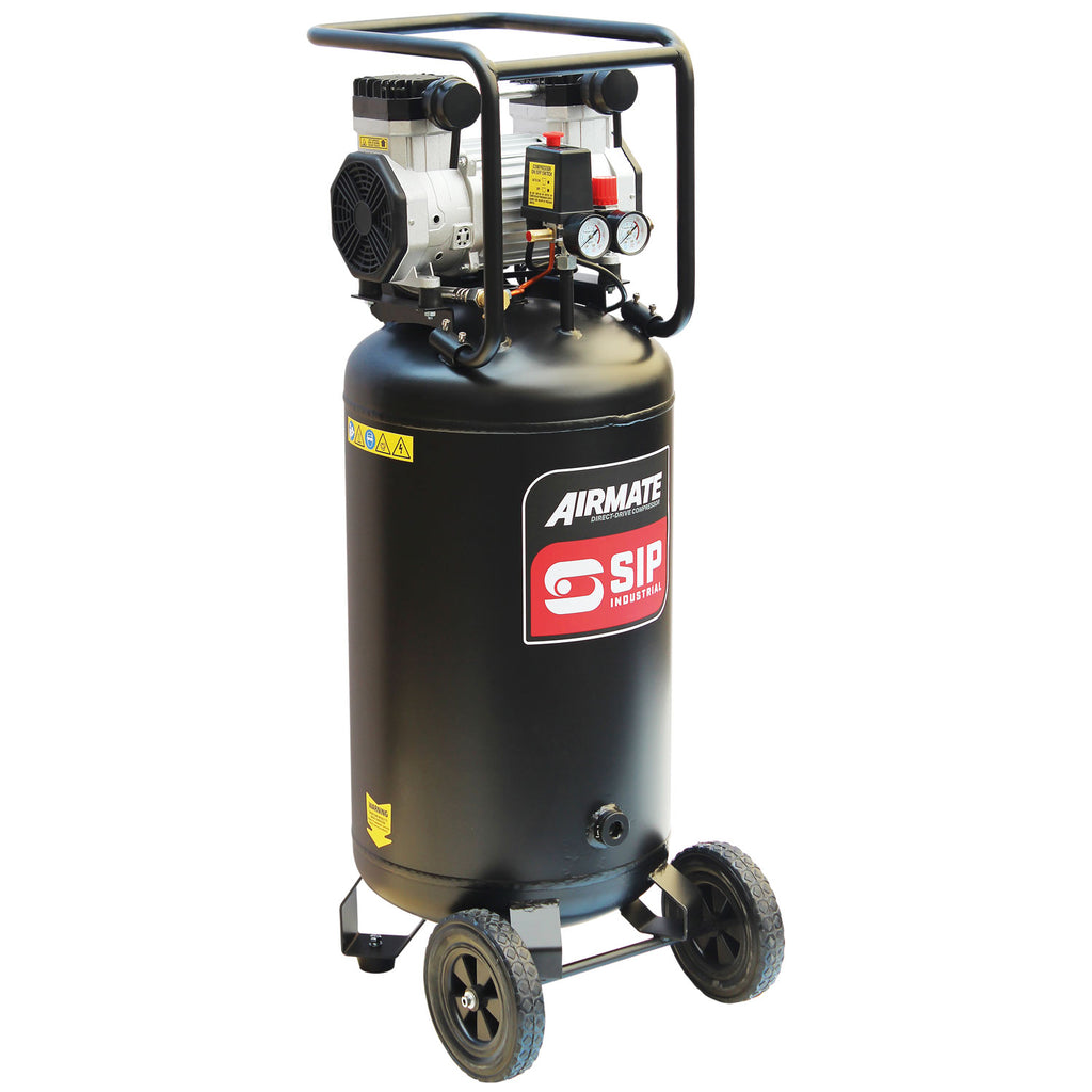 SIP DD 3hp 100ltr Low Noise Oil-Free Vertical Direct Drive Compressor