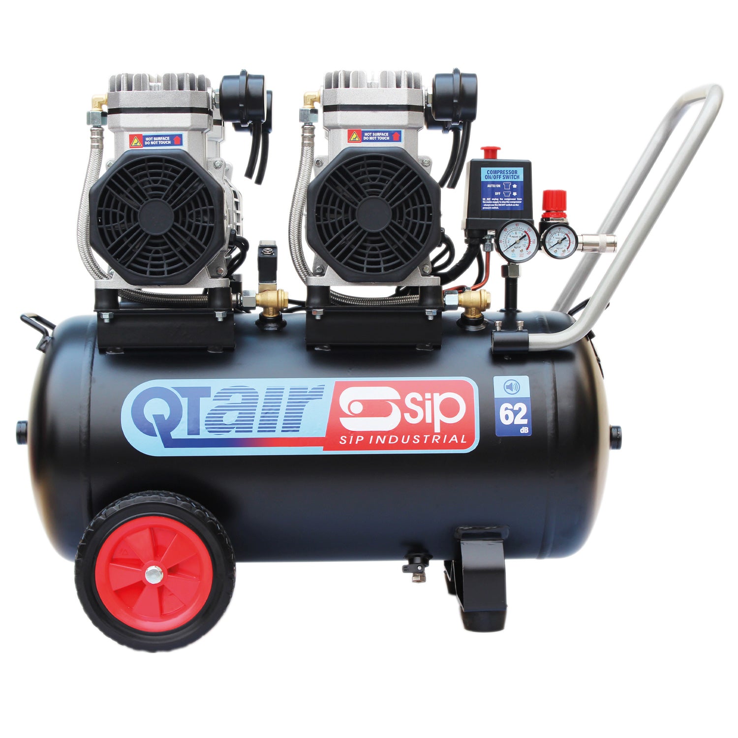 SIP QT AIR DD 50L Ultra Low Noise Oil-Free Direct Drive Air Compressor, 3hp (05493)