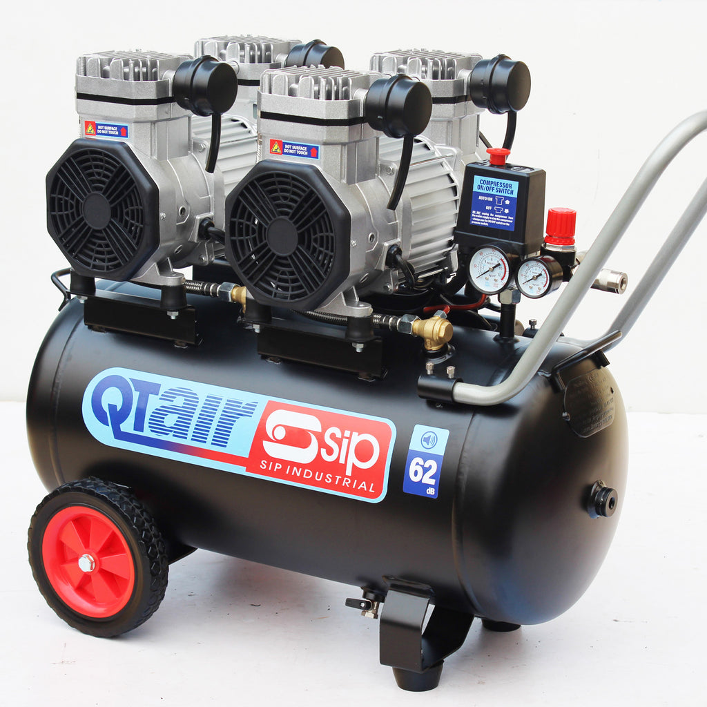 SIP QT AIR DD 50L Ultra Low Noise Oil-Free Direct Drive Air Compressor, 3hp (05493)