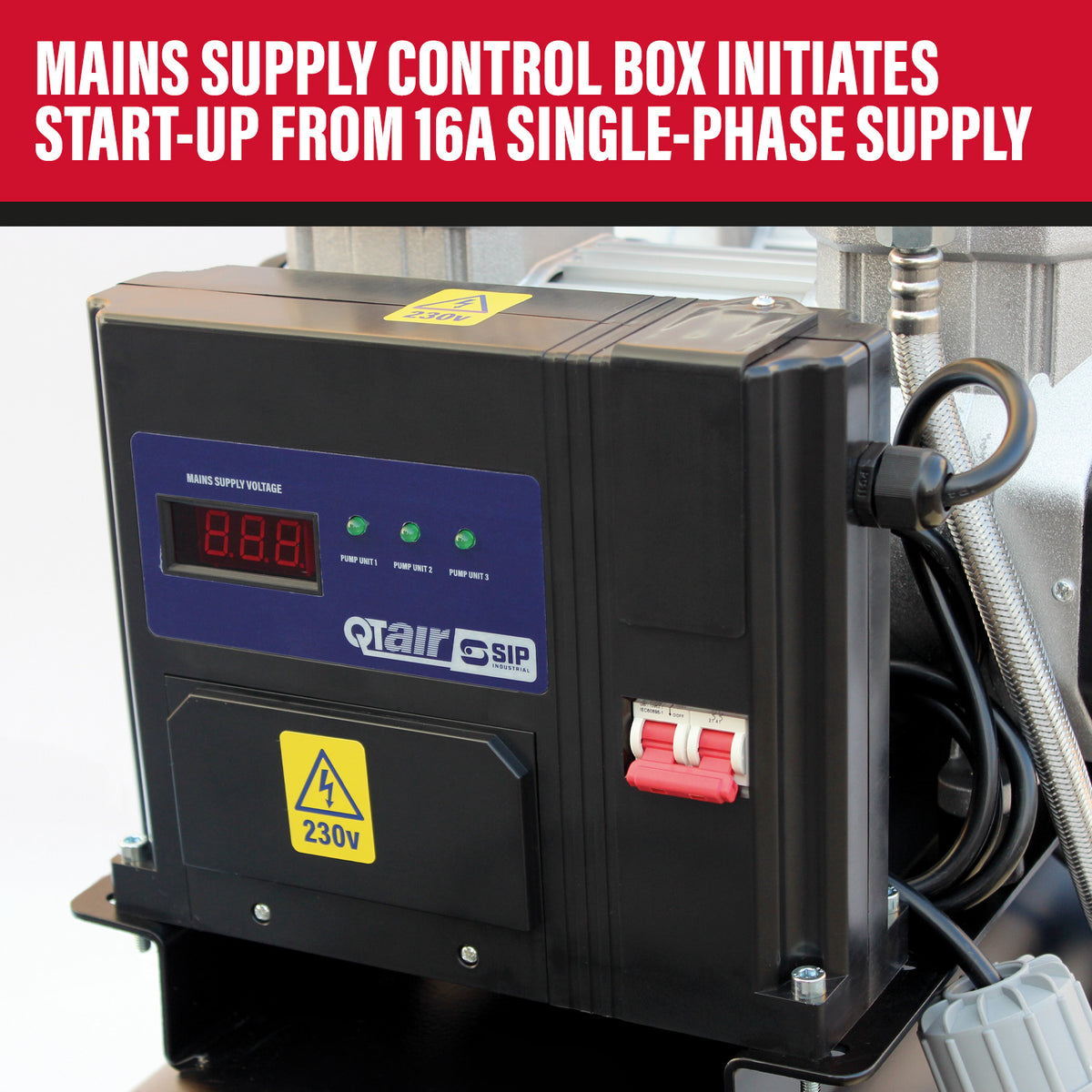SIP QT AIR DD 150L Ultra Low Noise Oil-Free Direct Drive Air Compressor, 4.5hp (05497) (Factory Refurbished XSHOW)