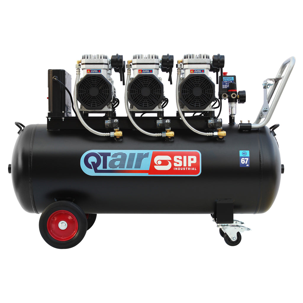 SIP QT AIR DD 150L Ultra Low Noise Oil-Free Direct Drive Air Compressor, 4.5hp (05497) (Re-Box)