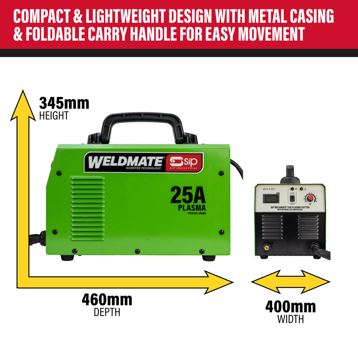 SIP WELDMATE® 25A Inverter Plasma Cutter with Internal Compressor