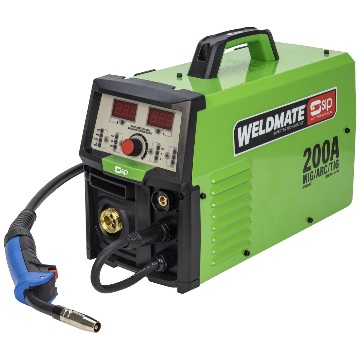 SIP WELDMATE® PRO 200A MIG/ARC/TIG Synergic Inverter Welder with Trolley Package