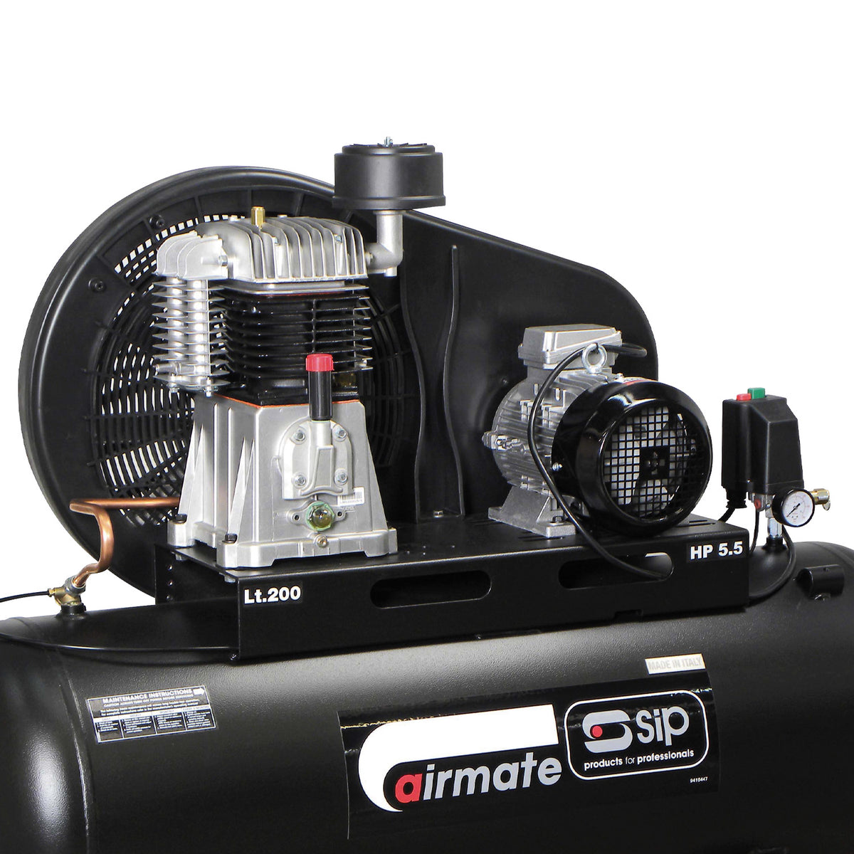 SIP AIRMATE TN5.5/200 200L Belt Drive Air Compressor, 5.5hp (06583)