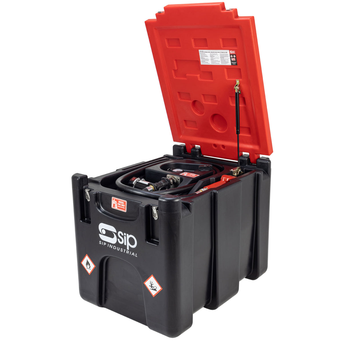 SIP 200ltr Portable Diesel Tank with High-Flow 12v Transfer Pump