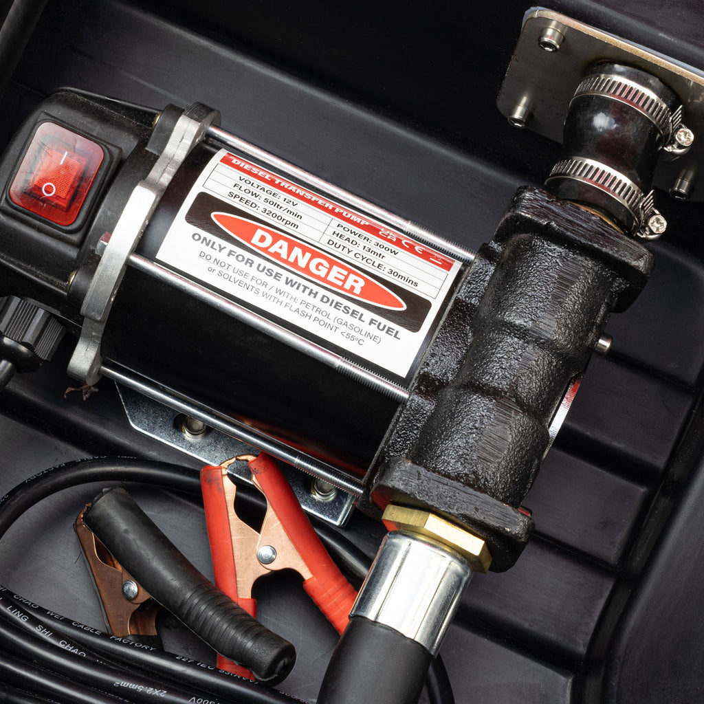 SIP 200ltr Portable Diesel Tank with High-Flow 12v Transfer Pump