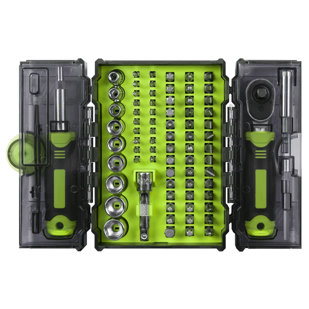 Siegen Socket & Bit Set 1/4"Sq Drive 78pc (S01336)