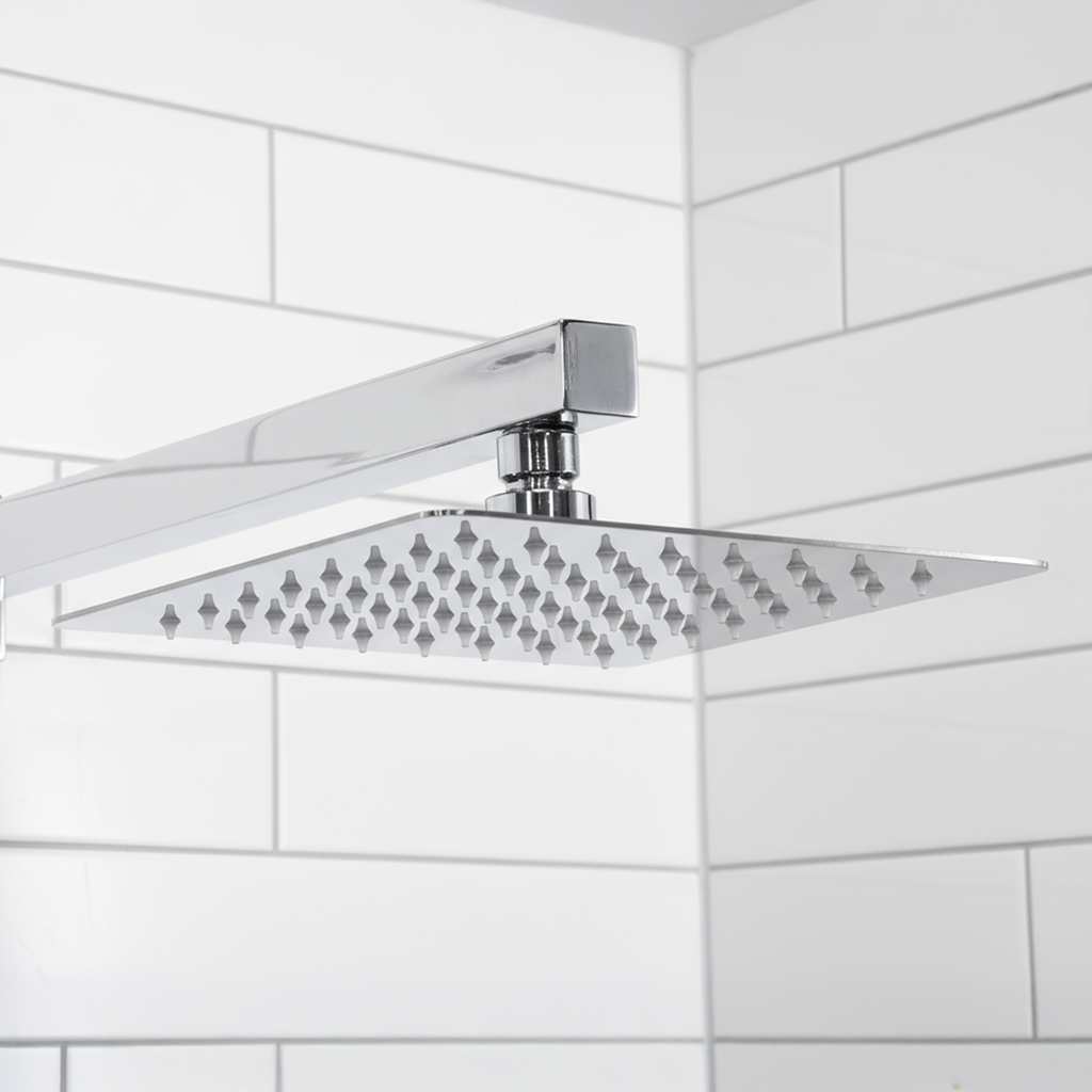 Concealed Thermostatic Shower Set 20 x 20cm Square Head & Hand Shower - Chrome