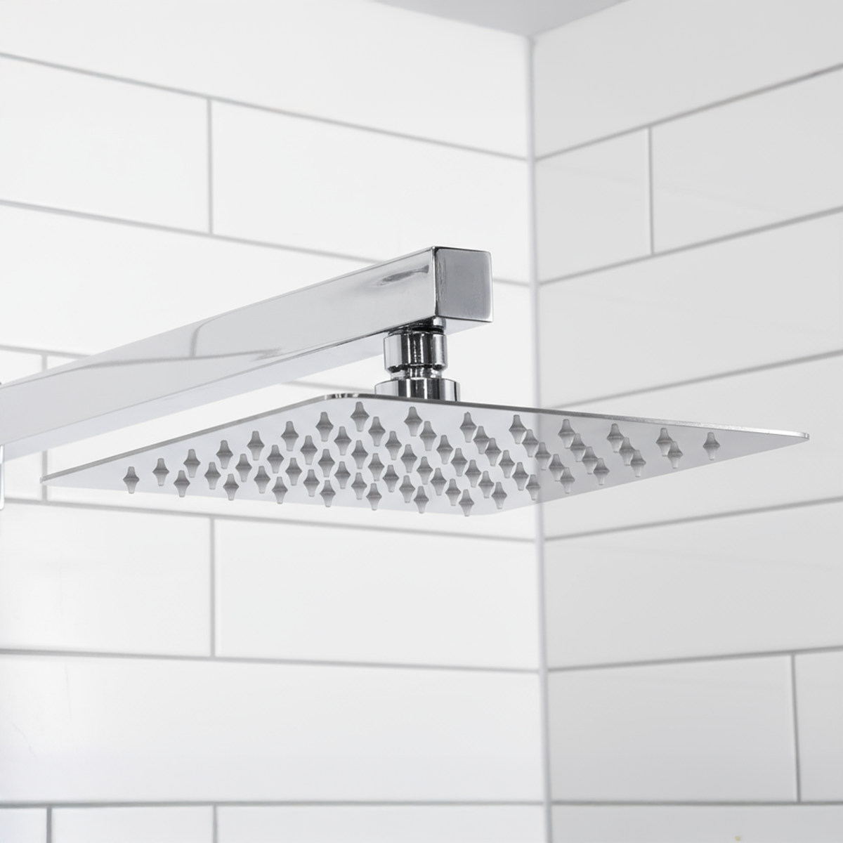 Concealed Thermostatic Shower Set 20 x 20cm Square Head & Hand Shower - Chrome