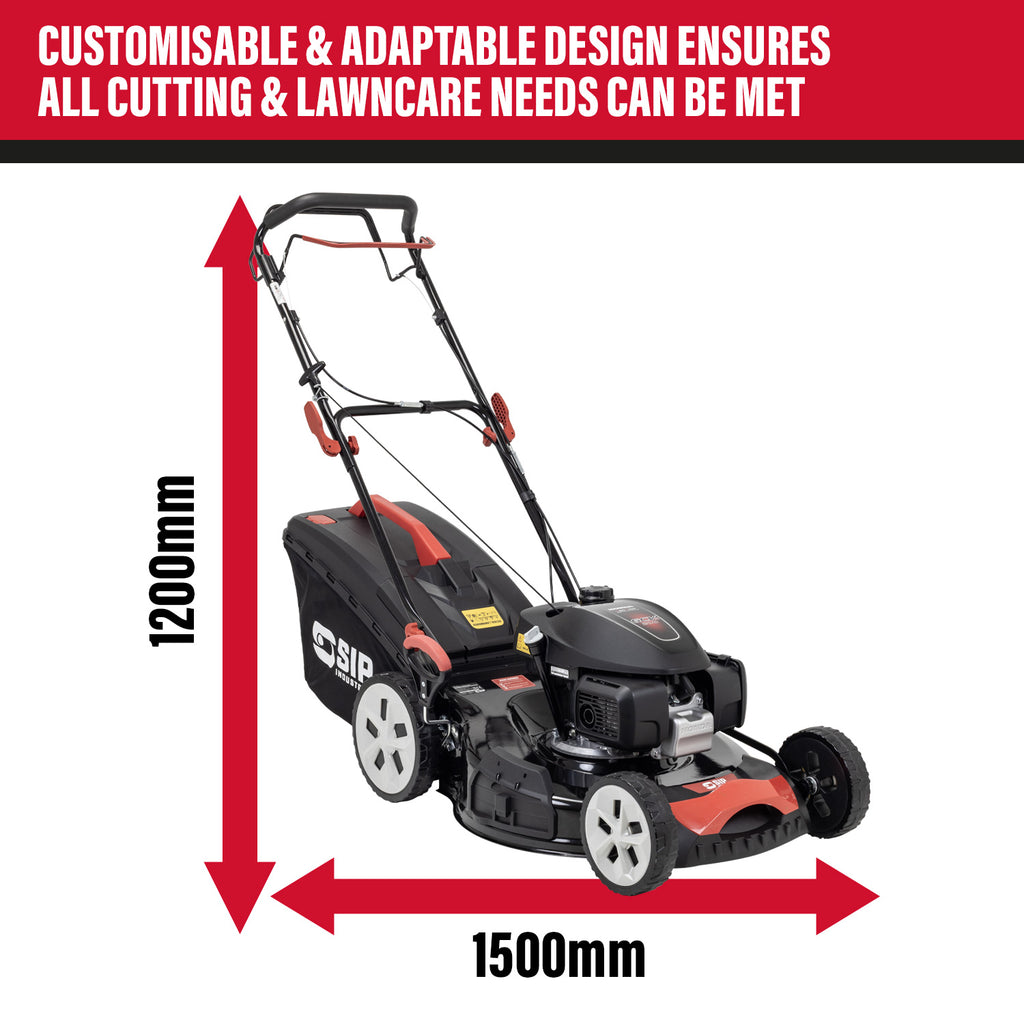 SIP HONDA-Powered Self-Propelled Petrol Lawnmower, 56cm, 201cc (08228)