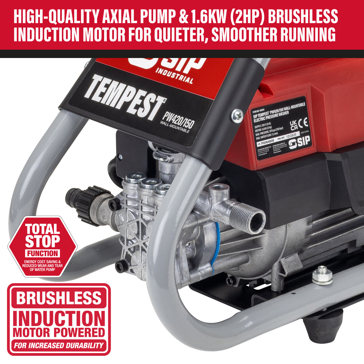 SIP TEMPEST® PW420/150 Wall-Mountable Electric Pressure Washer