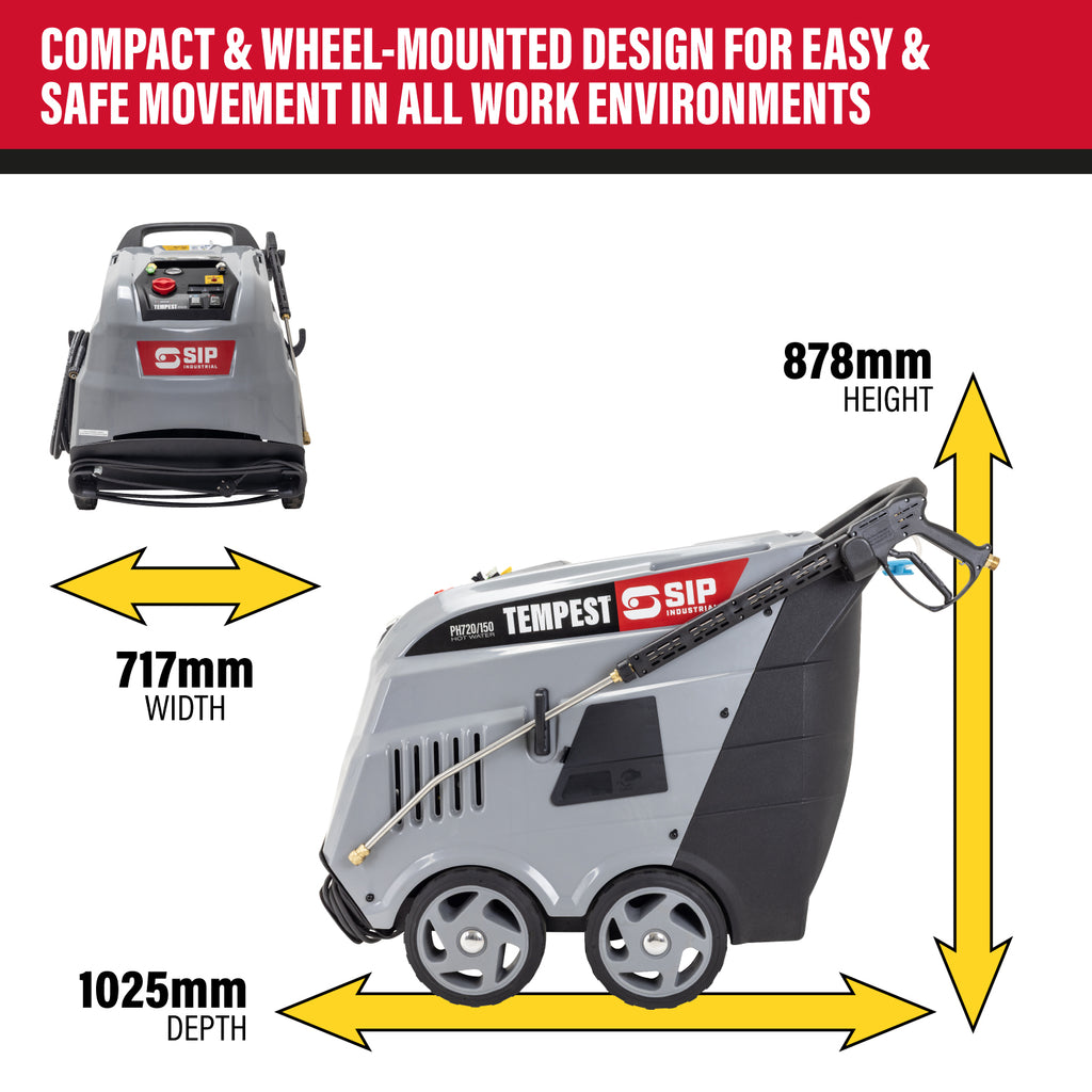SIP TEMPEST® PH720/150 Hot Water Electric Pressure Washer