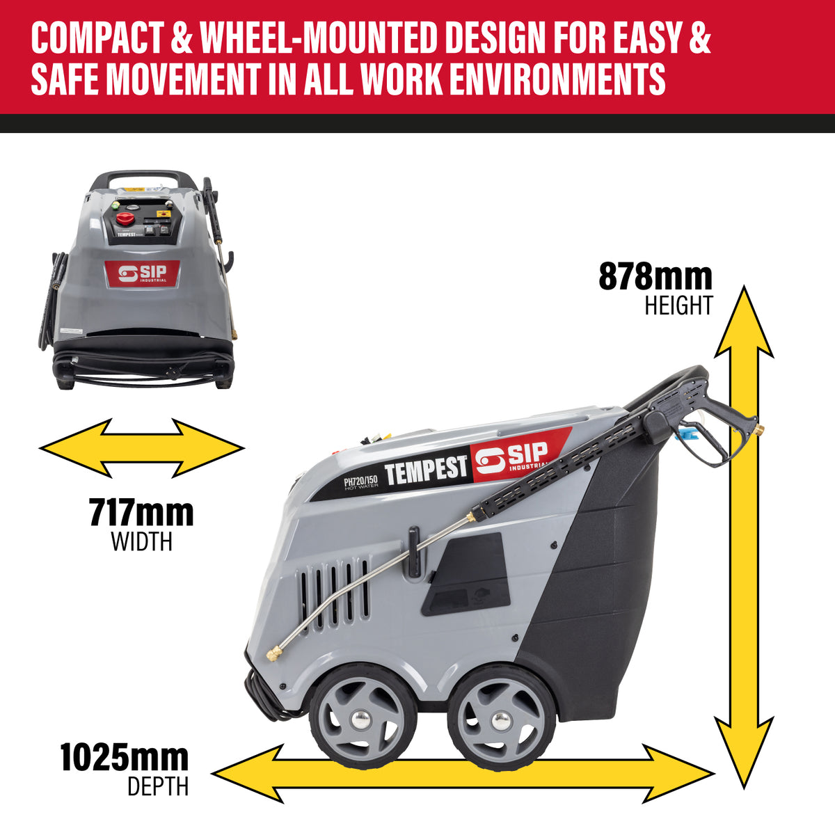 SIP TEMPEST® PH720/150 Hot Water Electric Pressure Washer