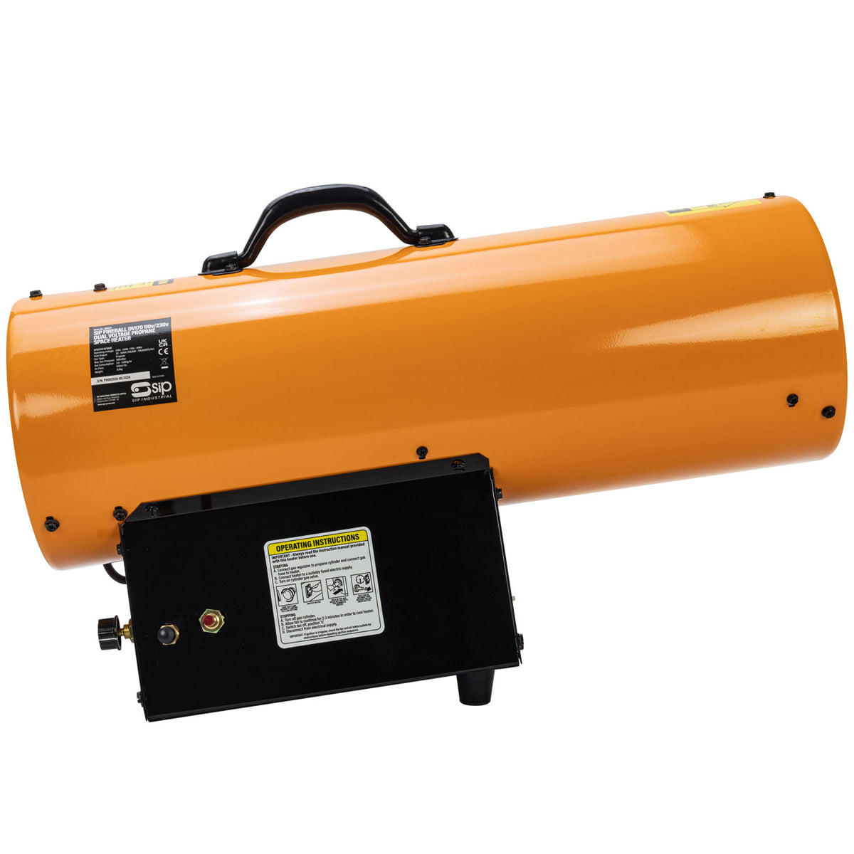 SIP FIREBALL DV170 Dual Voltage Propane Space Heater, 170,000BTU/hr (09233)