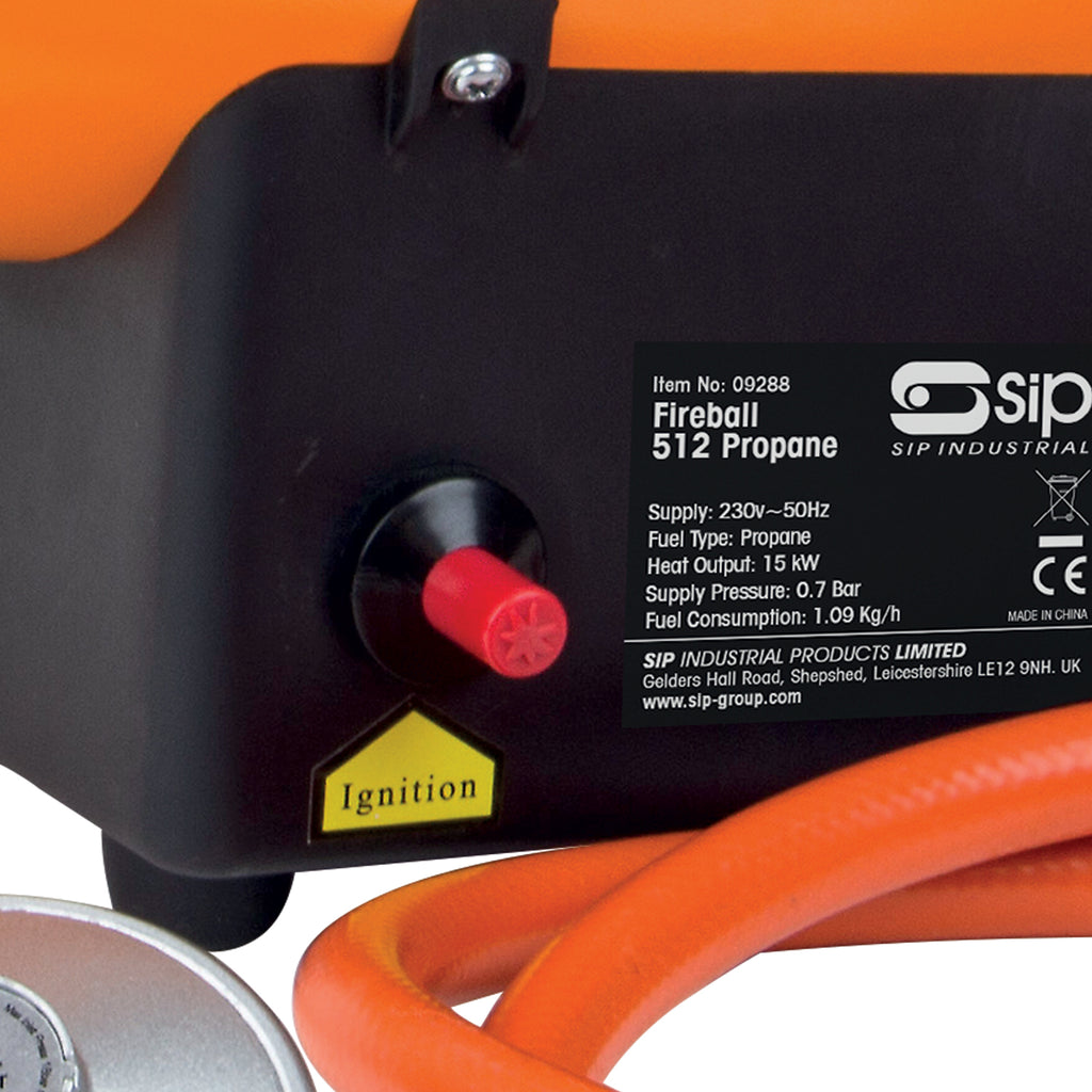 SIP FIREBALL 512 Propane Space Heater, 51,182BTU/hr (09288)