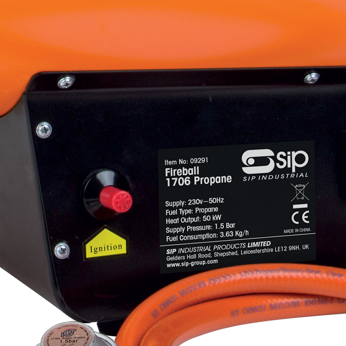 SIP FIREBALL 1706 Propane Space Heater, 170,607BTU/hr (09291)