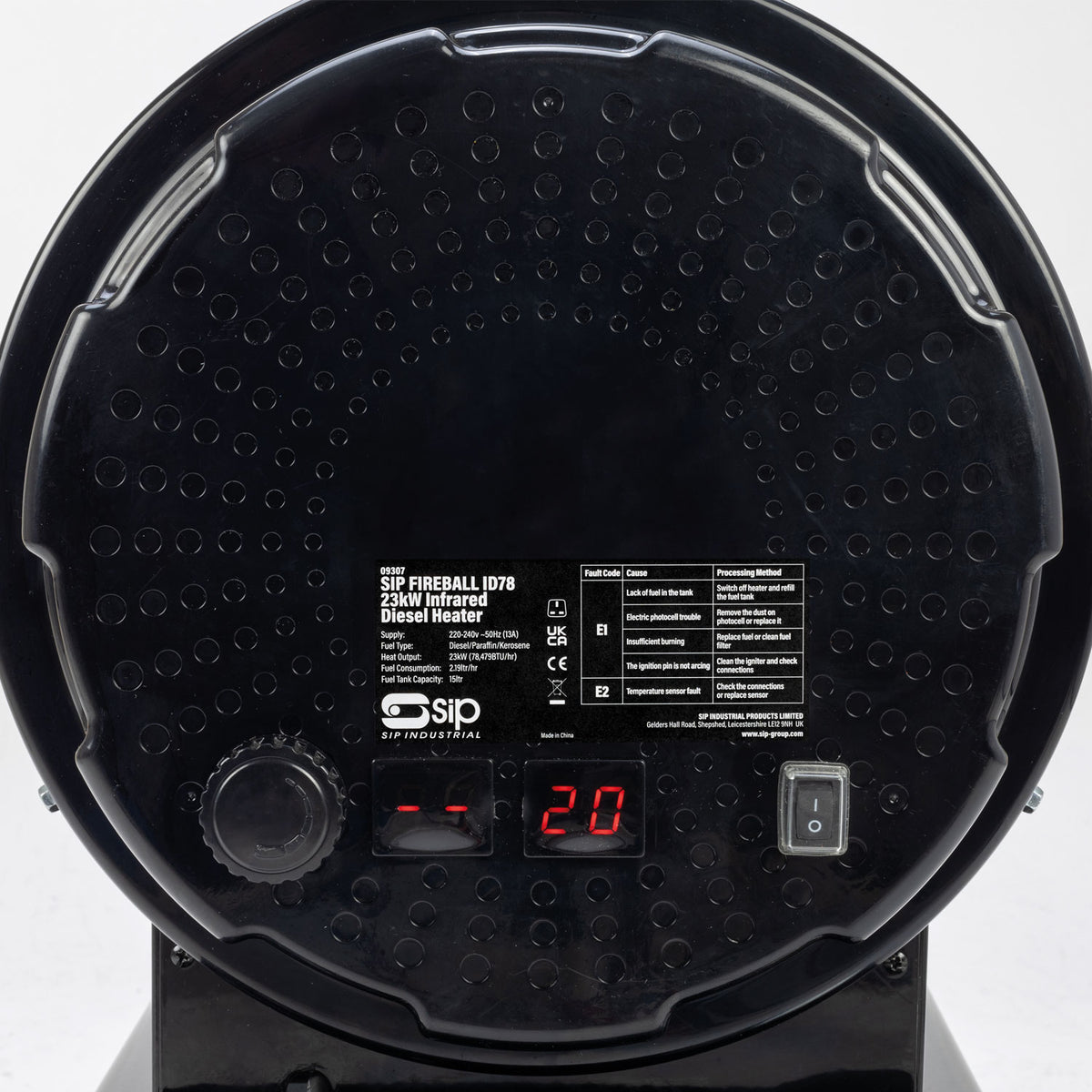 SIP FIREBALL ID78 Infrared Diesel/Paraffin Heater, 78,000BTU/hr (09307)