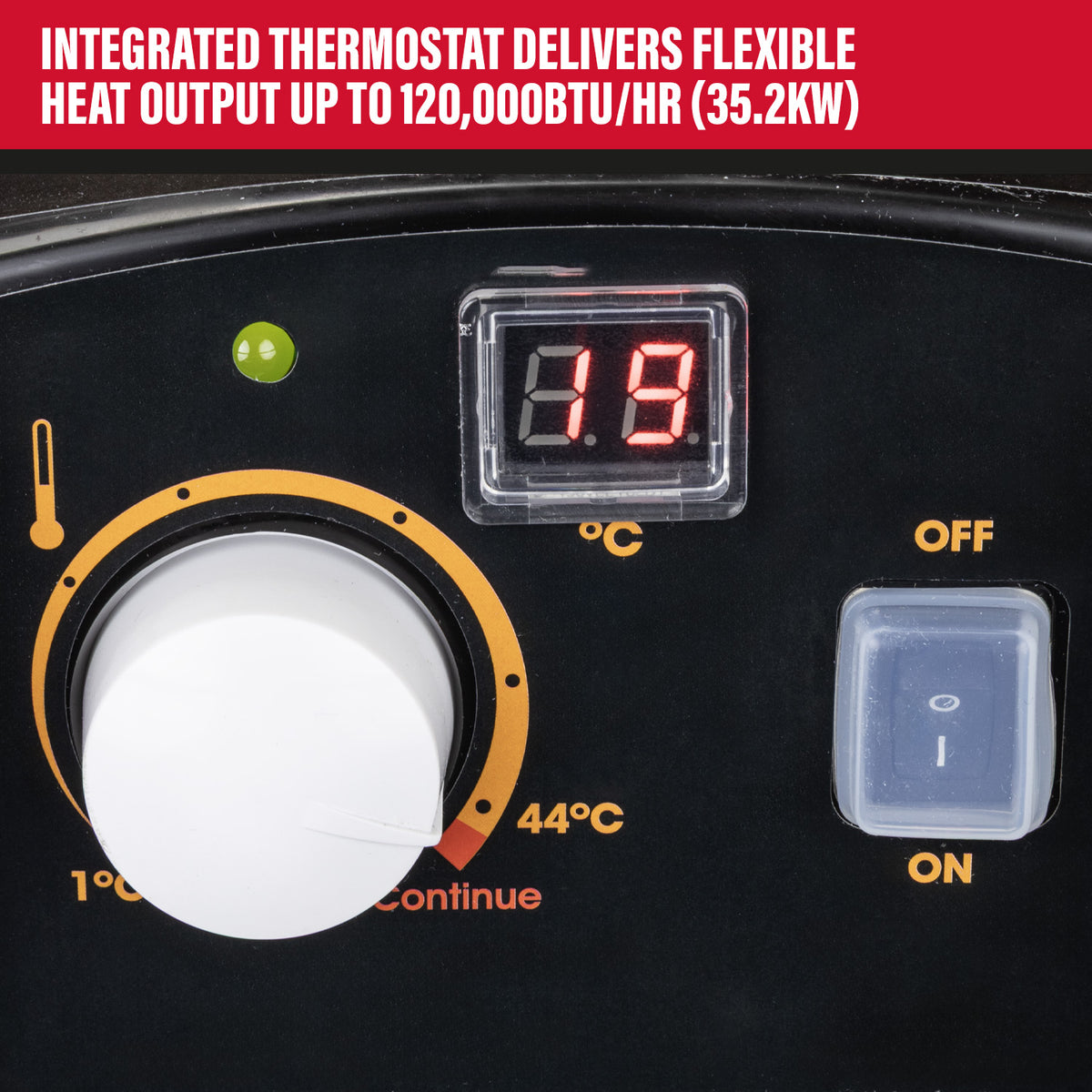 SIP FIREBALL 1822 Infrared Diesel/Paraffin Heater, 120,000BTU/hr (09312)