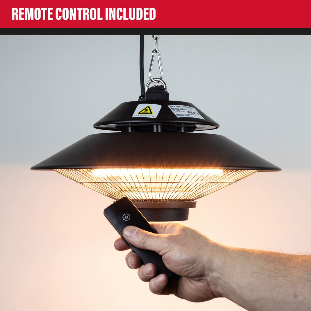 SIP Hanging Halogen Infrared Heater with Remote Control, 1500W (09587)