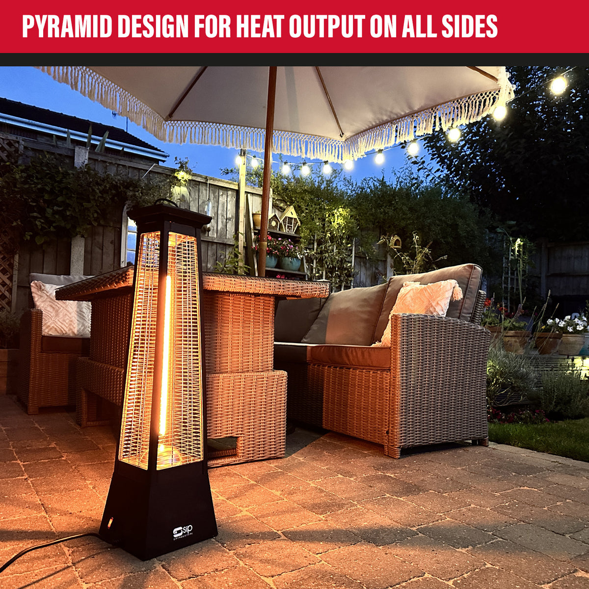 SIP Pyramid Halogen Infrared Heater, 2000W (09588)