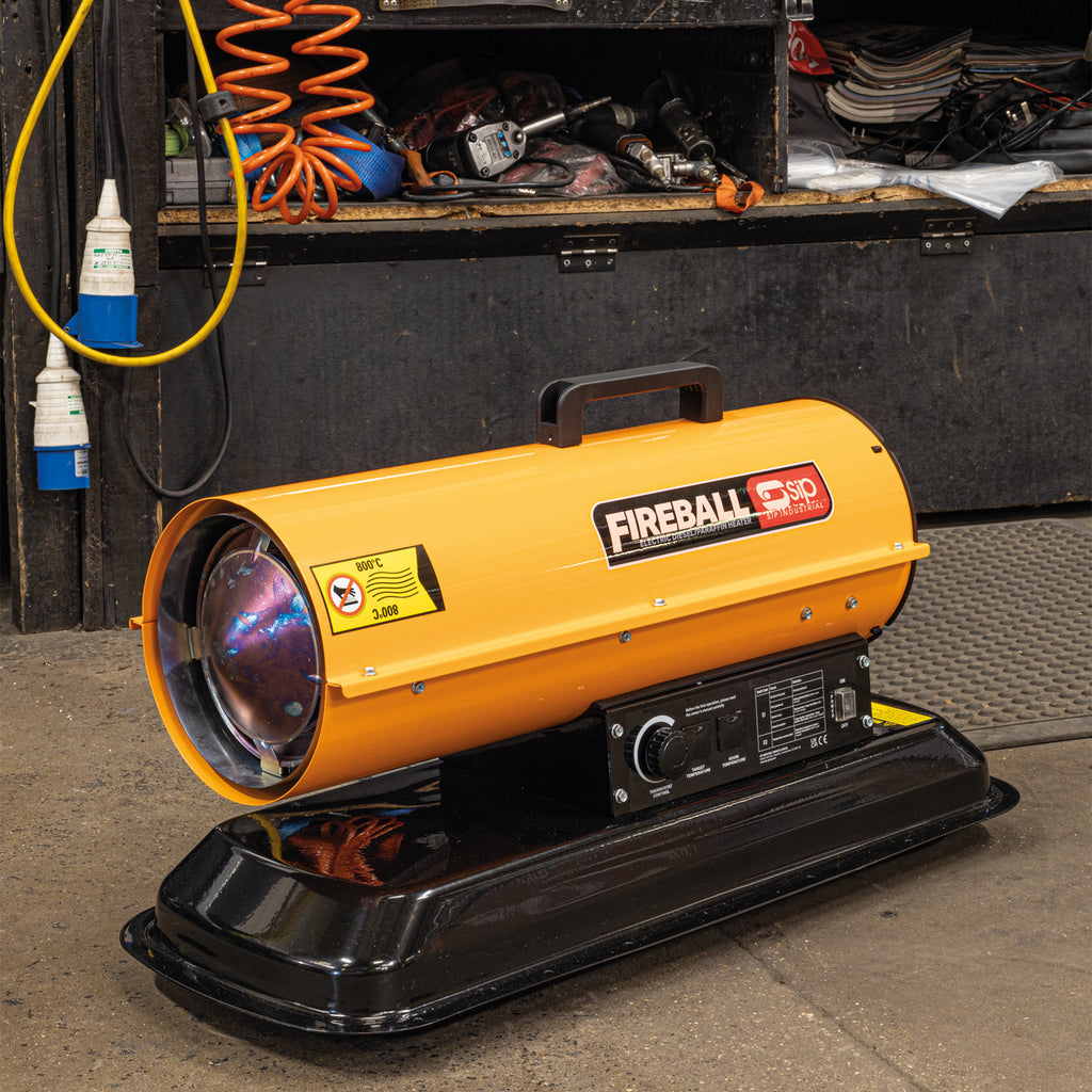 SIP FIREBALL XD50F Diesel/Paraffin Space Heater, 50,000BTU/hr (09590)