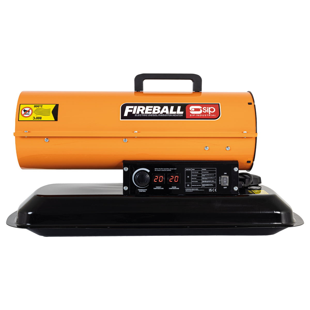 SIP FIREBALL XD75F Diesel/Paraffin Space Heater, 75,000BTU/hr (09591)