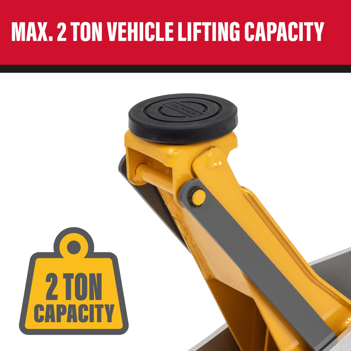 WINNTEC® Aluminium/Steel Trolley Jack with Turbo-Lift, 2 Tonne (09707)