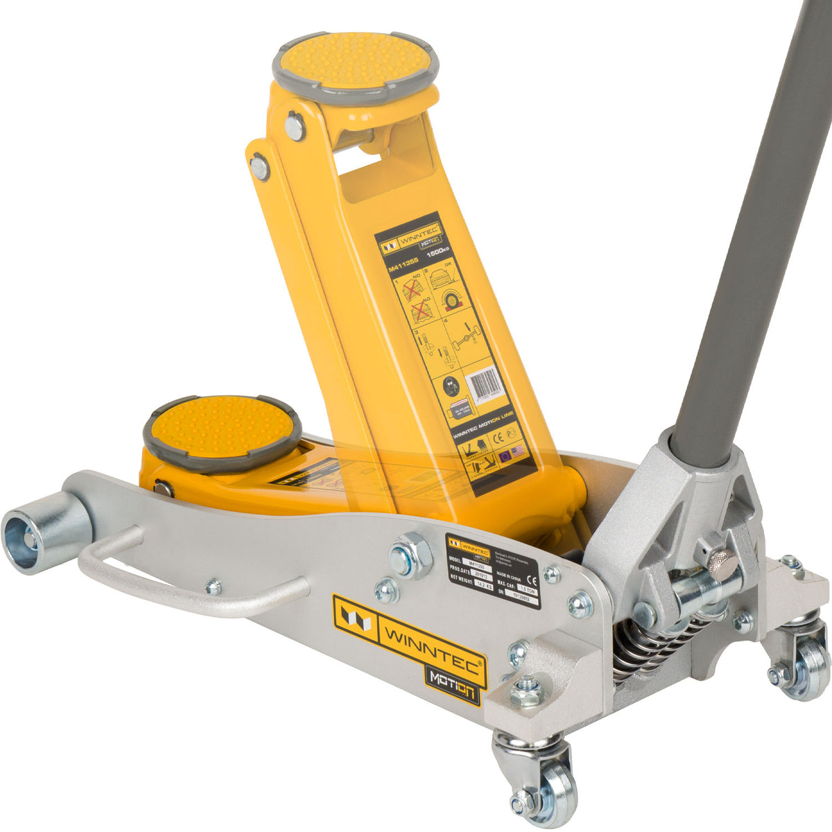 WINNTEC® Aluminium/Steel Trolley Jack with Turbo-Lift, 1.5 Tonne (09708)