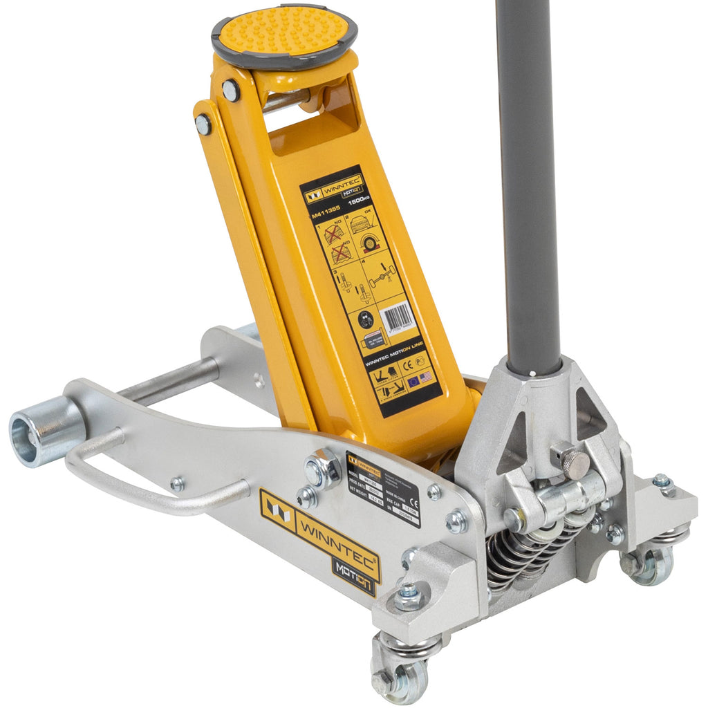 WINNTEC® Aluminium/Steel Trolley Jack with Turbo-Lift, 1.5 Tonne (09708)