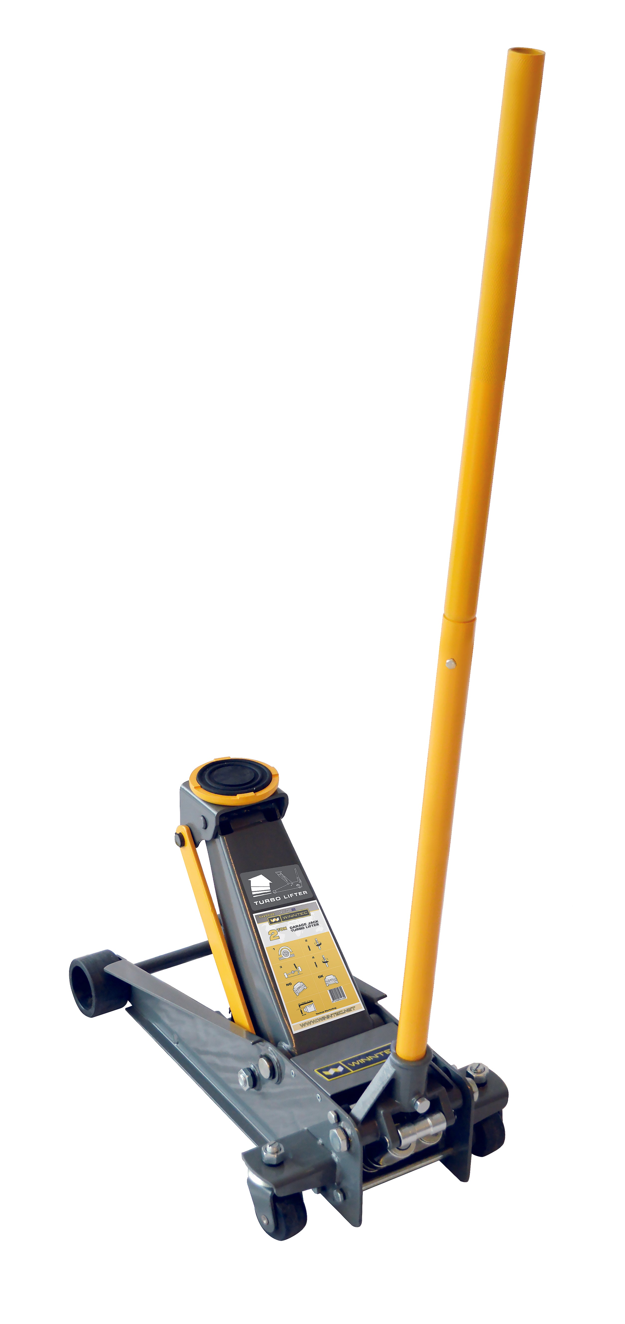 WINNTEC Low Profile Trolley Jack with Turbo Lift, 2 Tonne