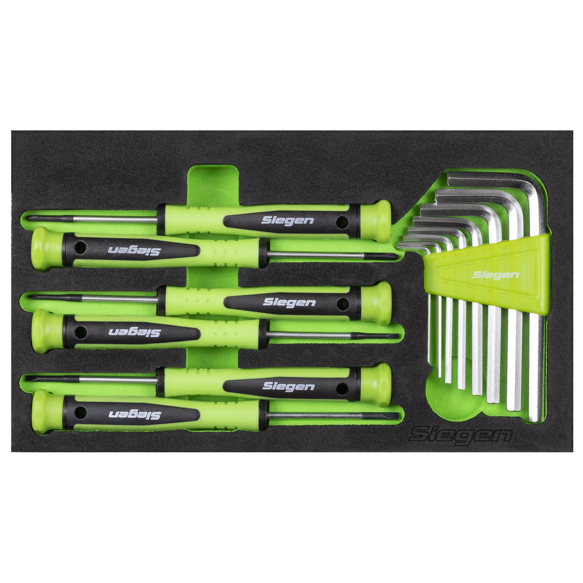 Siegen Mini Toolbox 2 Drawer with 111pc Tool Kit Green (S01346)