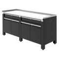 Premier Heavy-Duty Workbench with Galvanised Steel Worktop, 2 Drawers, 2 Cupboards & Power Bar 2m (AP5020GS)
