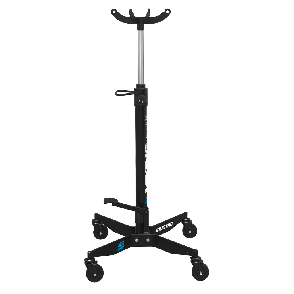 Sealey 1000TRQ Vertical Transmission Jack Gearbox Support Lift with Quick Lift, 1 Tonne Capacity, Black