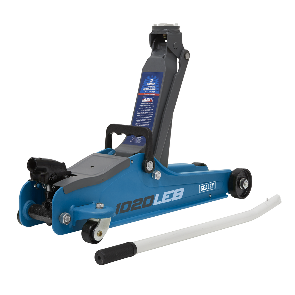 Low Profile Short Chassis Trolley Jack Combo, 2 Tonne, Blue (1020LEBBAGCOMBO)