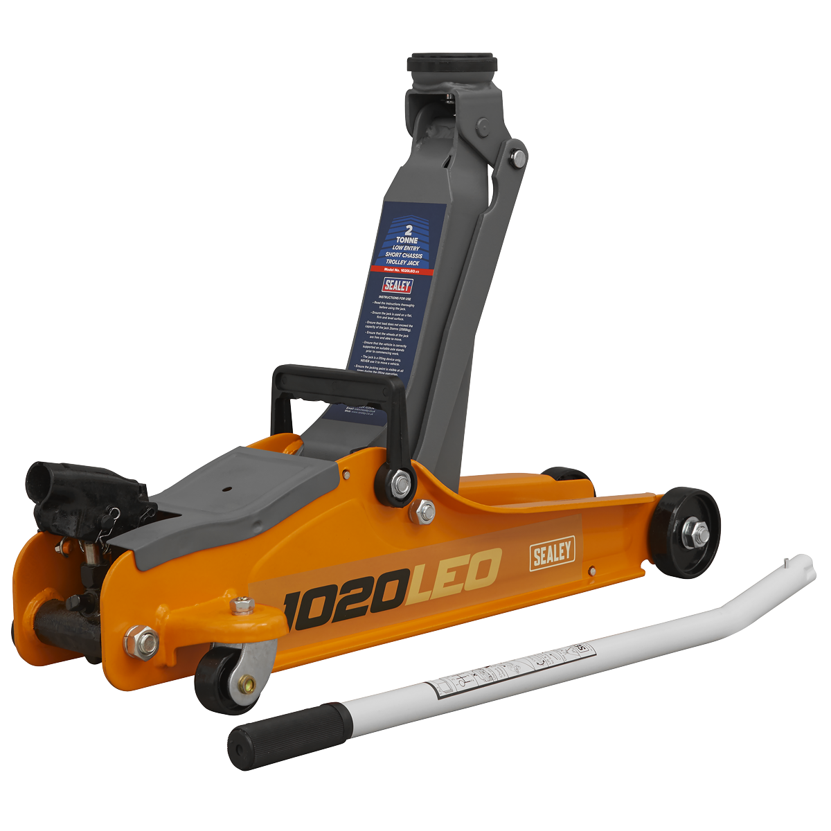 Low Profile Short Chassis Trolley Jack 2 Tonne - Orange