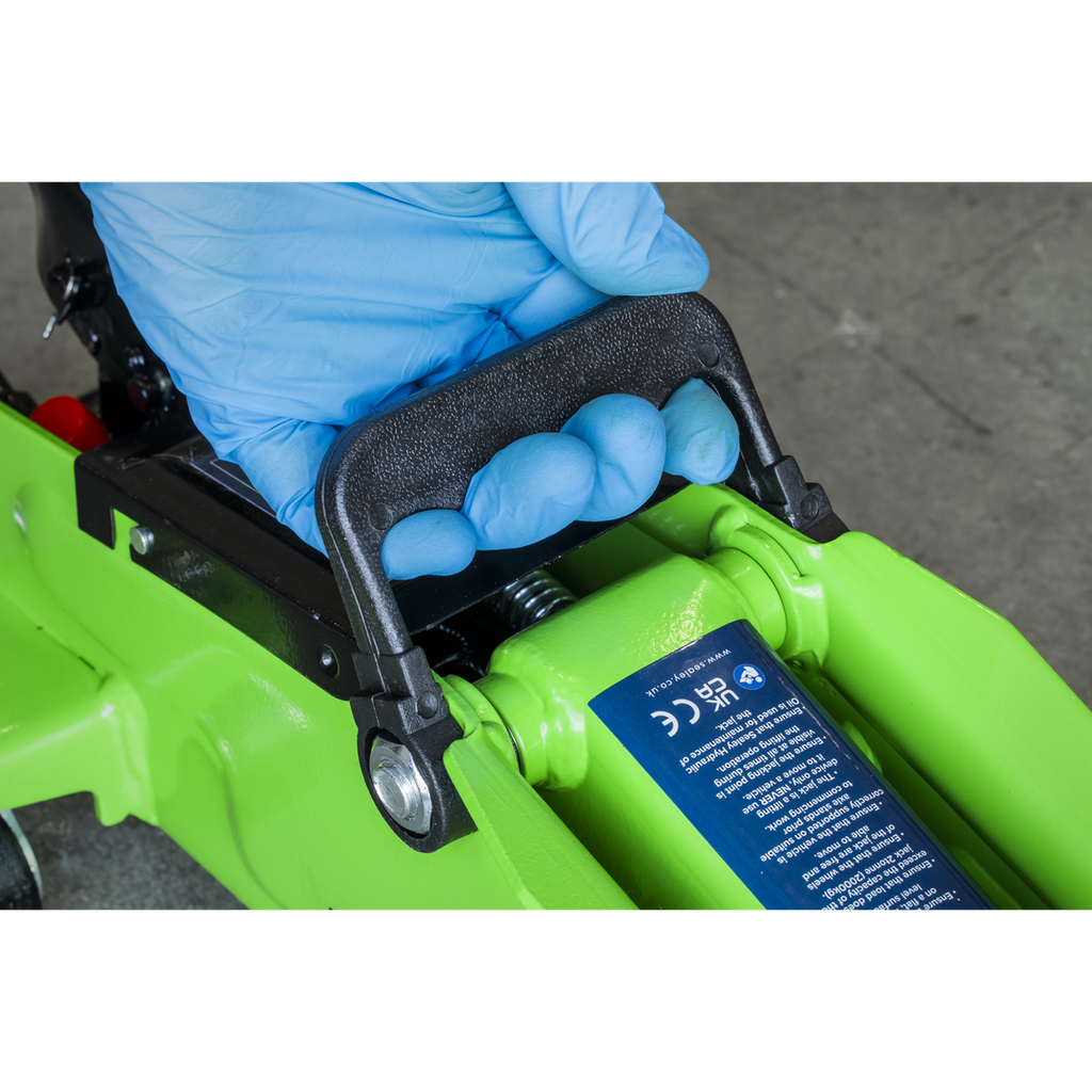 Short Chassis Trolley Jack, 2 Tonne, Green (1050CXHV)